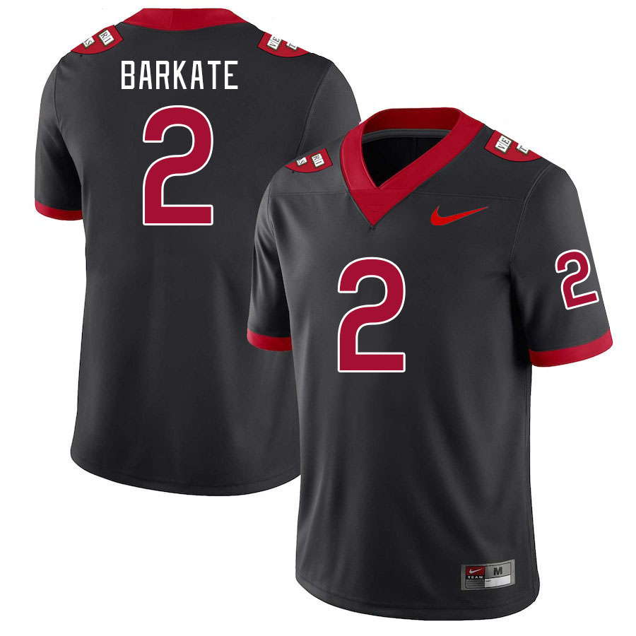Men-Youth #2 Cooper Barkate Harvard Crimson 2023 College Football Jerseys Stitched Sale-Black
